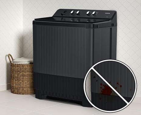 WT4500BM is installed in the laundry room cleanly without rust.