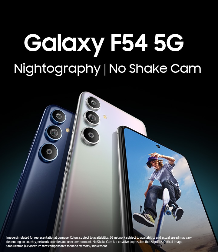 Galaxy F54 5G 8GB/256GB (Meteor Blue) Camera & Specs Samsung India