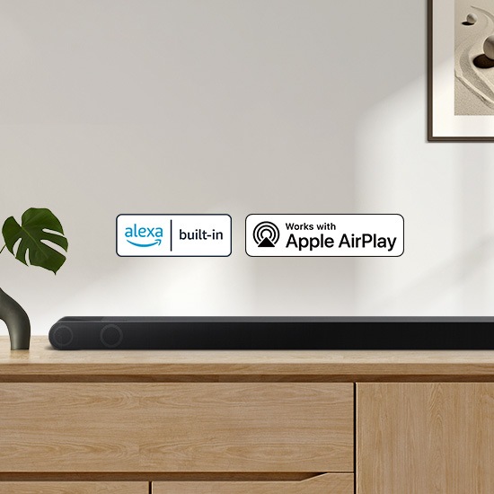 Soundbar with store alexa built in