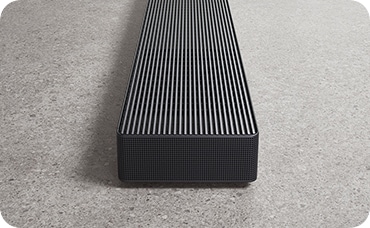 QS700F and subwoofer with TV.