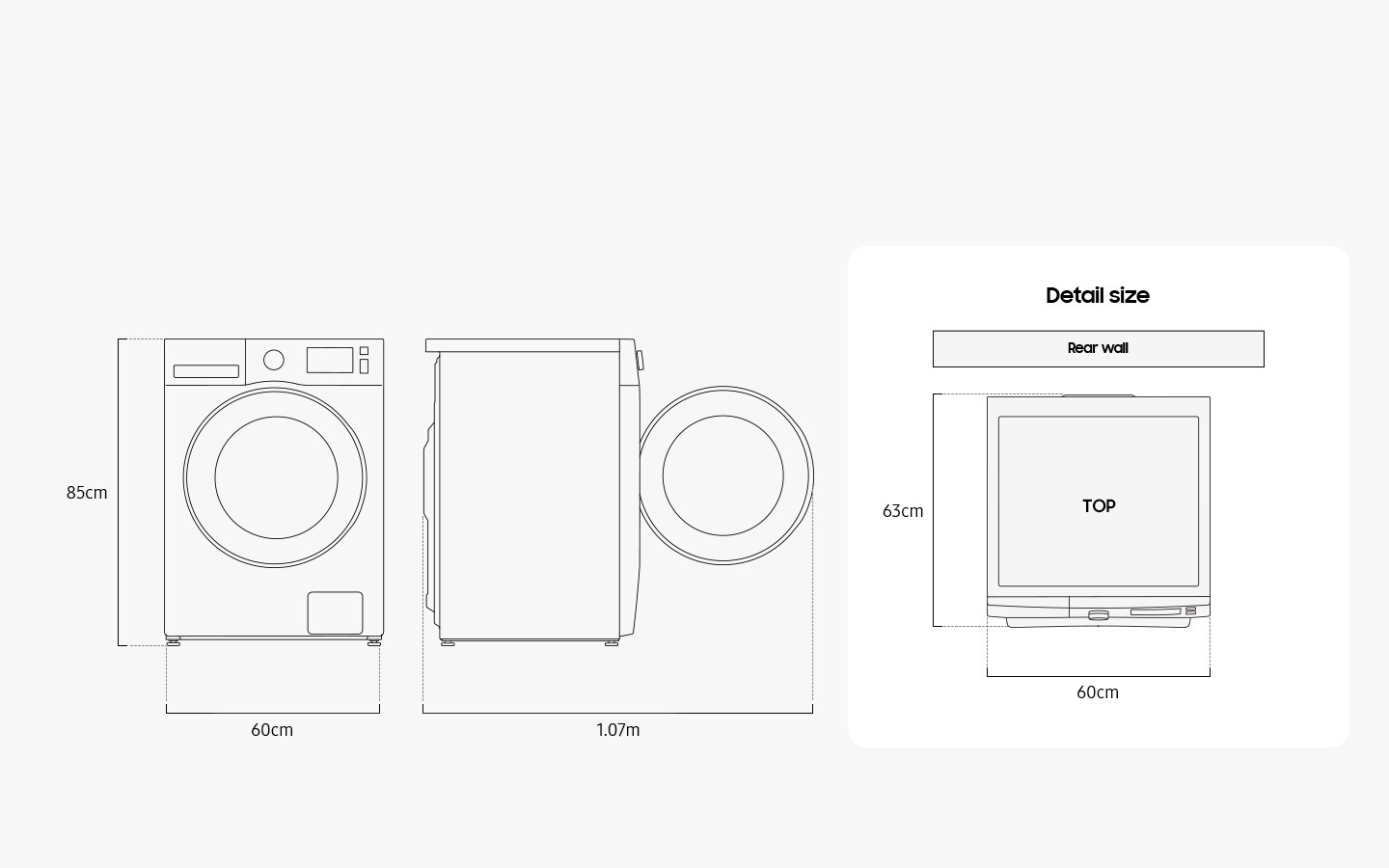 Samsung 9.0 kg Front Load Washing Machine, Hygiene Steam, WW90FG4U04AS washing machine thumbnail 10