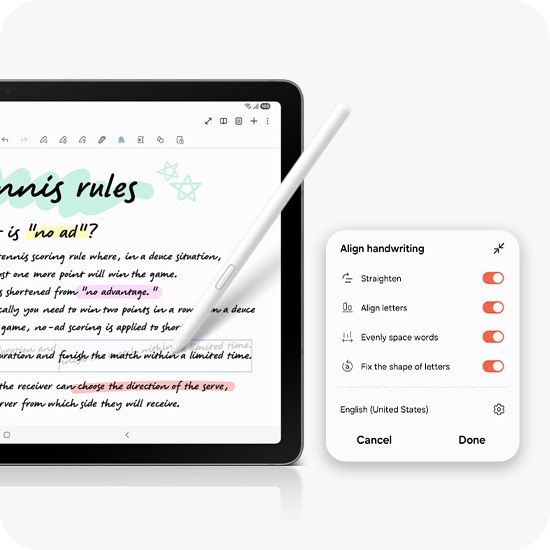Handwritten Notes Samsung Galaxy Tab S6 Lite For Note Taking