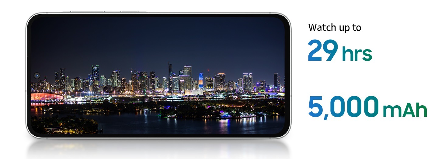 Long battery life for all-day watching 