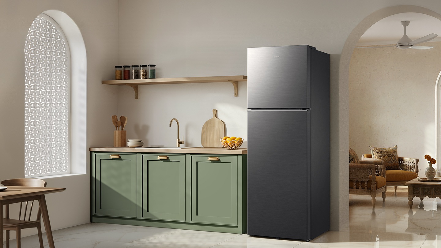 The refrigerator is installed in the Kitchen.