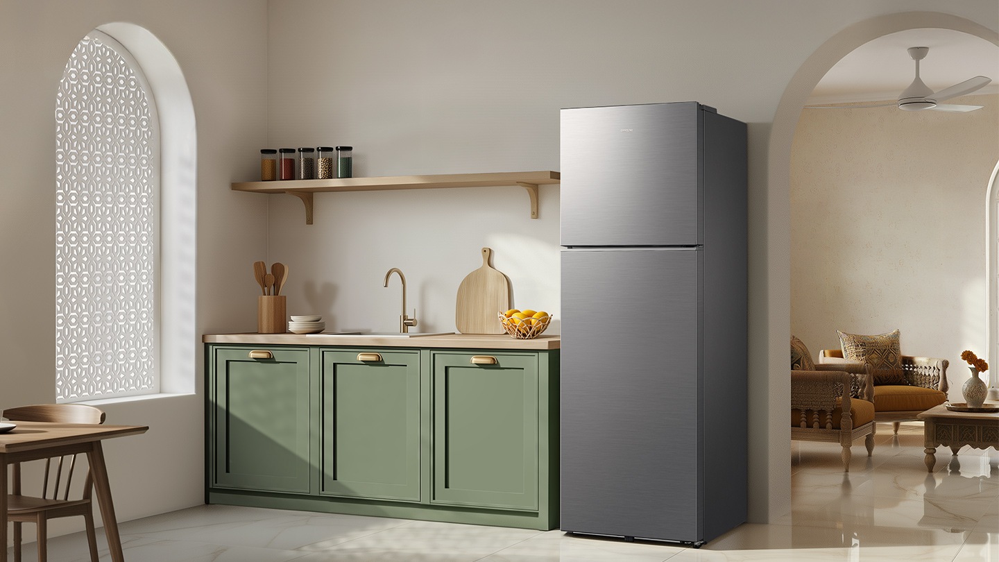 The refrigerator is installed in the Kitchen.