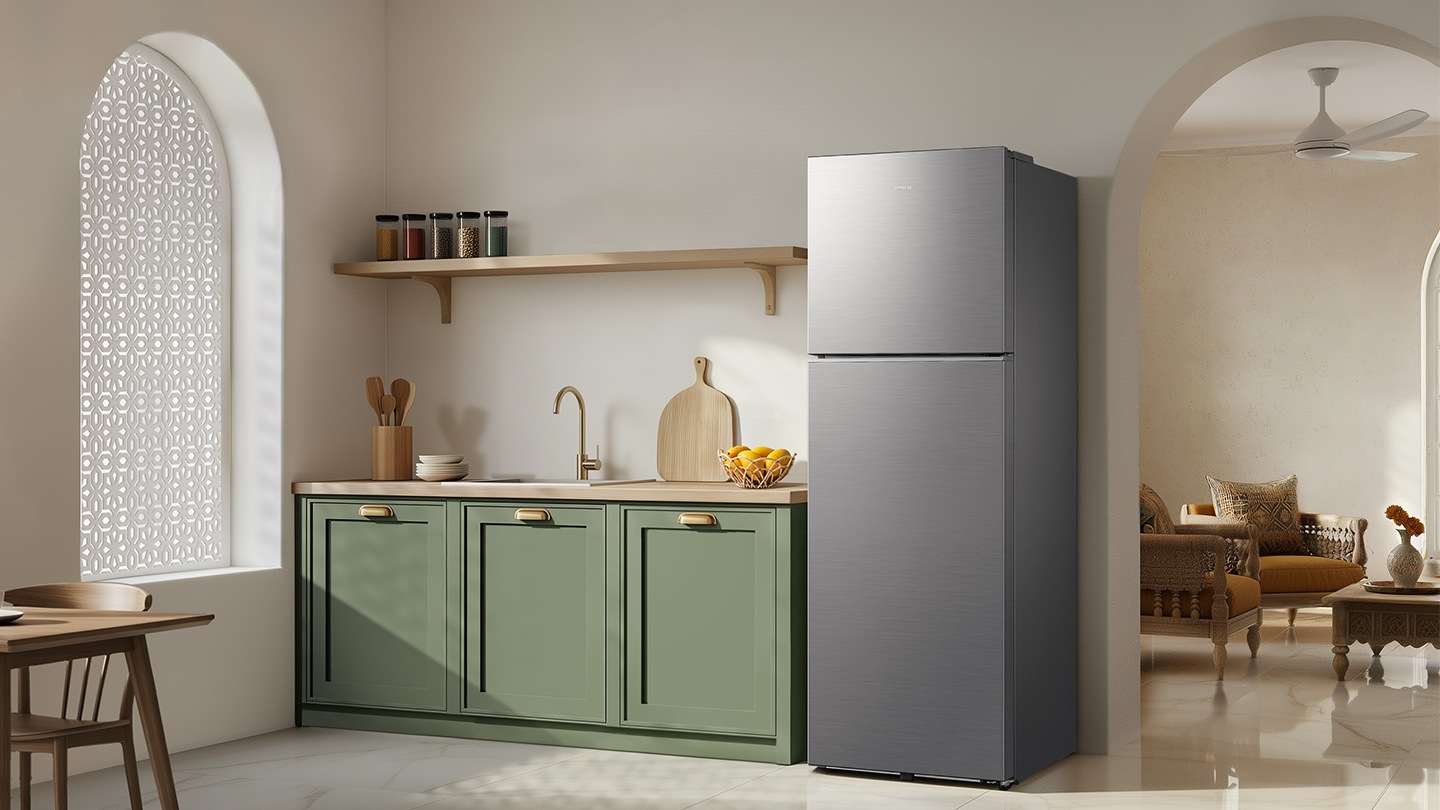 The refrigerator is installed in the Kitchen.
