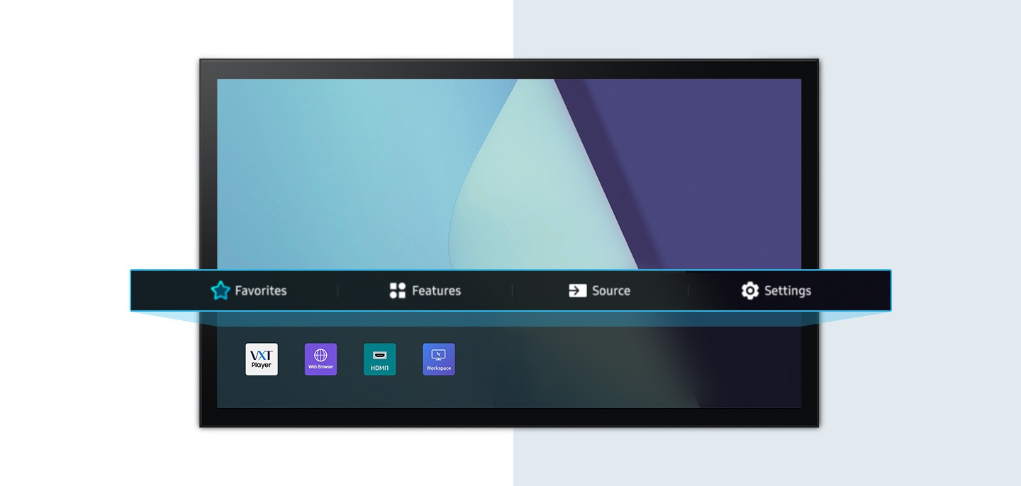 Simplify control with a dedicated home screen