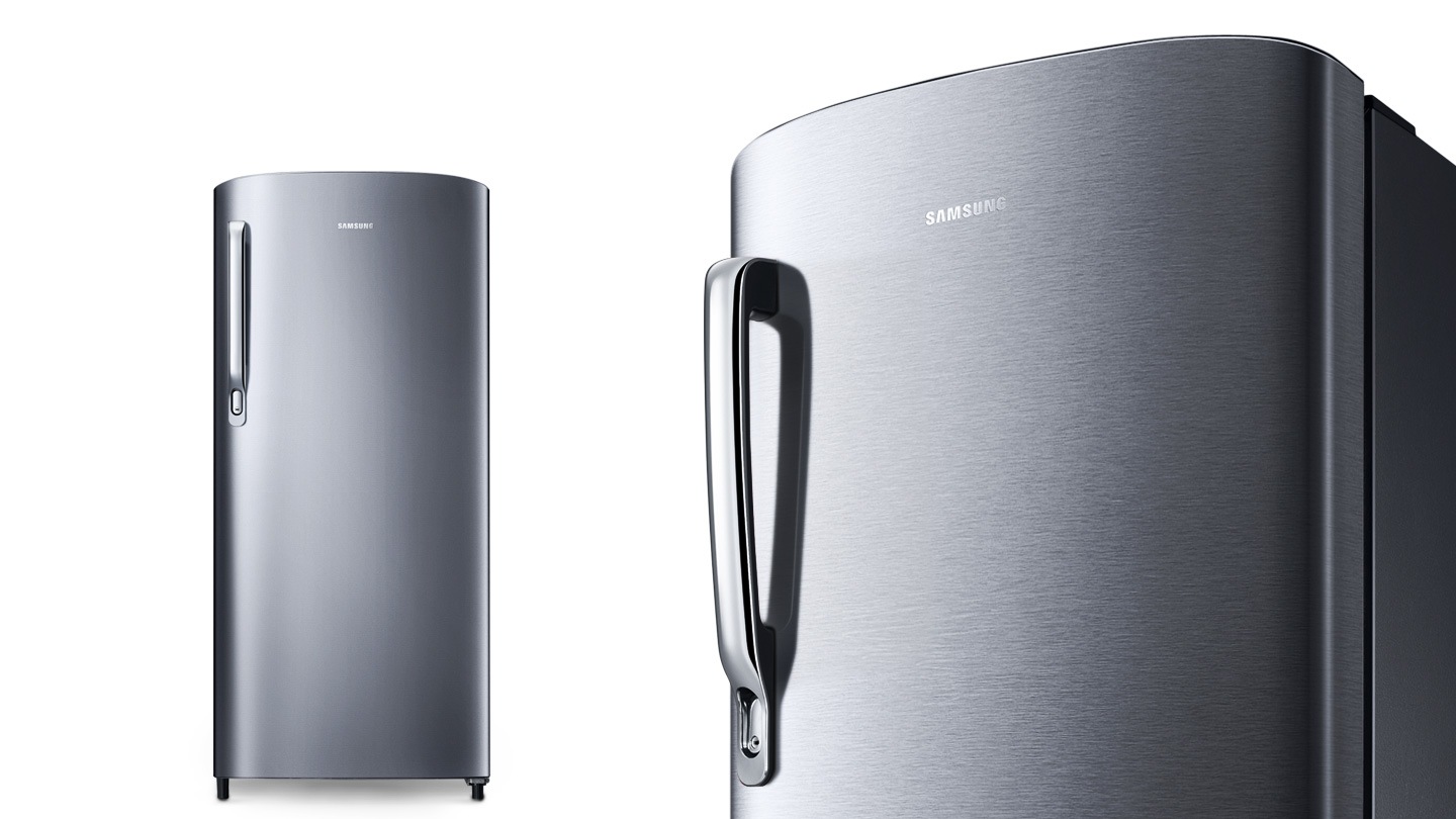 One Door Fridge with Stylish Crown Door Design