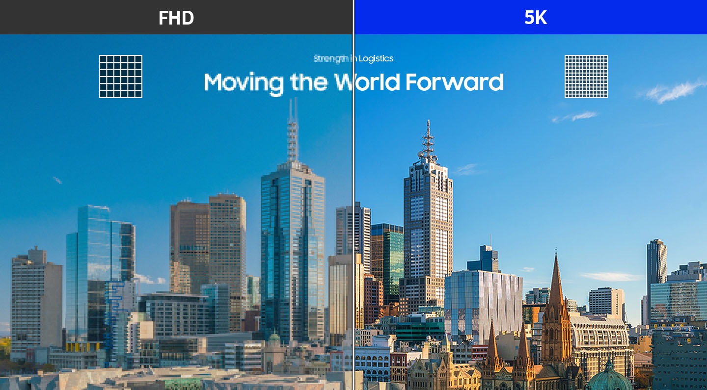 Display detailed Information with 5K Resolution 5K resolution