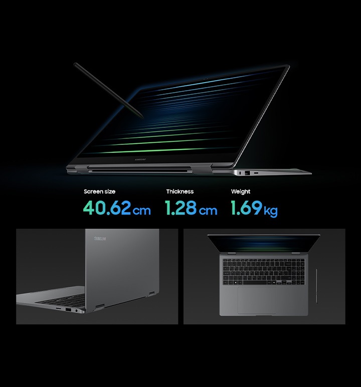 Galaxy Book5 Pro 360, cm Ultra7, 16GB Specs Samsung India