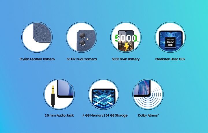 Galaxy F05 4GB/64GB - (Blue) - Specs and Features | Samsung India