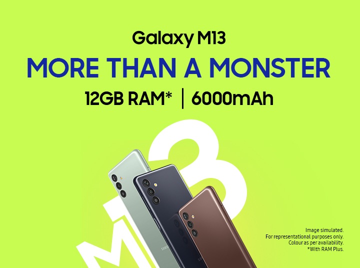 Galaxy M13 4GB 64GB Blue Price Specs Samsung India