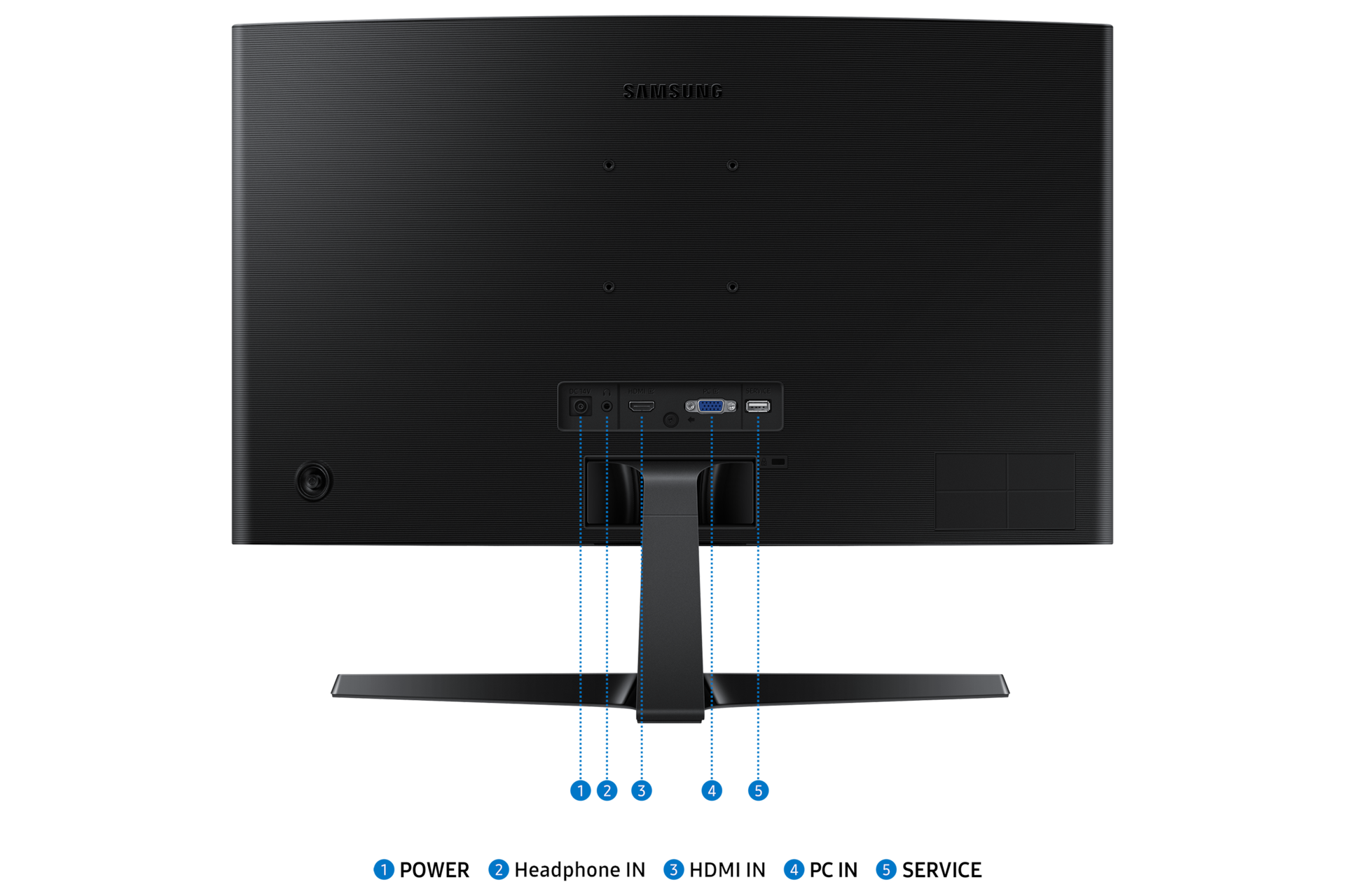 68.5 cm FHD Curved Monitor with 100 Hz refresh rate, Game Mode and Eye Saver Mode Back Black 