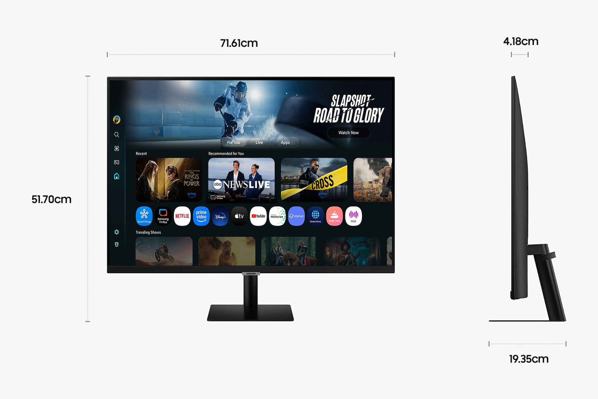 80 cm 32 M7 UHD 4K Smart Monitor 2025 featuring Smart TV experience with AI Black