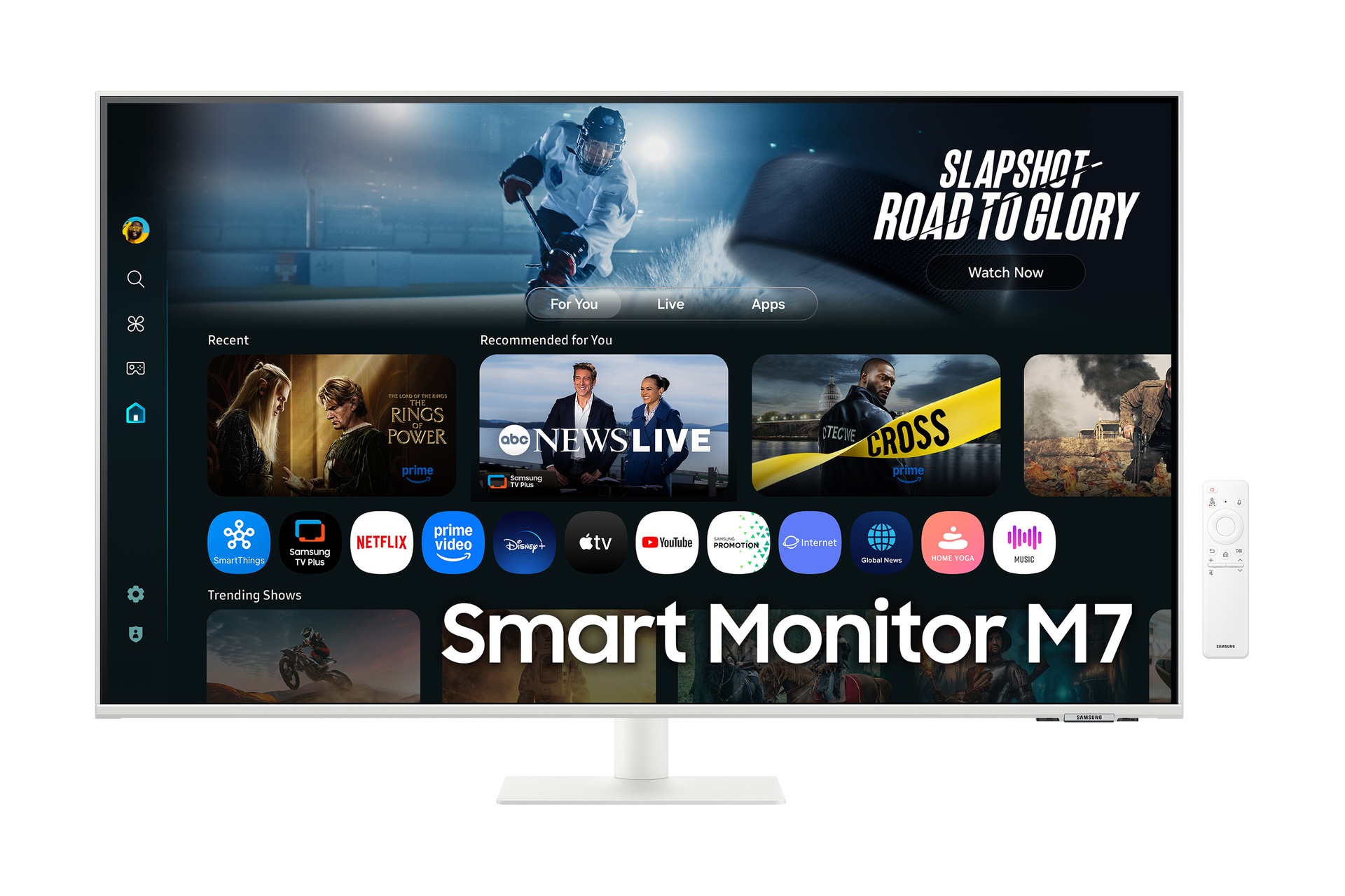80 cm (32) M7 UHD 4K Smart Monitor (2025) featuring Smart TV experience with AI White