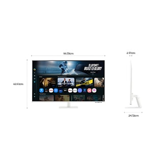 80 cm 32 M7 UHD 4K Smart Monitor 2025 featuring Smart TV experience with AI White