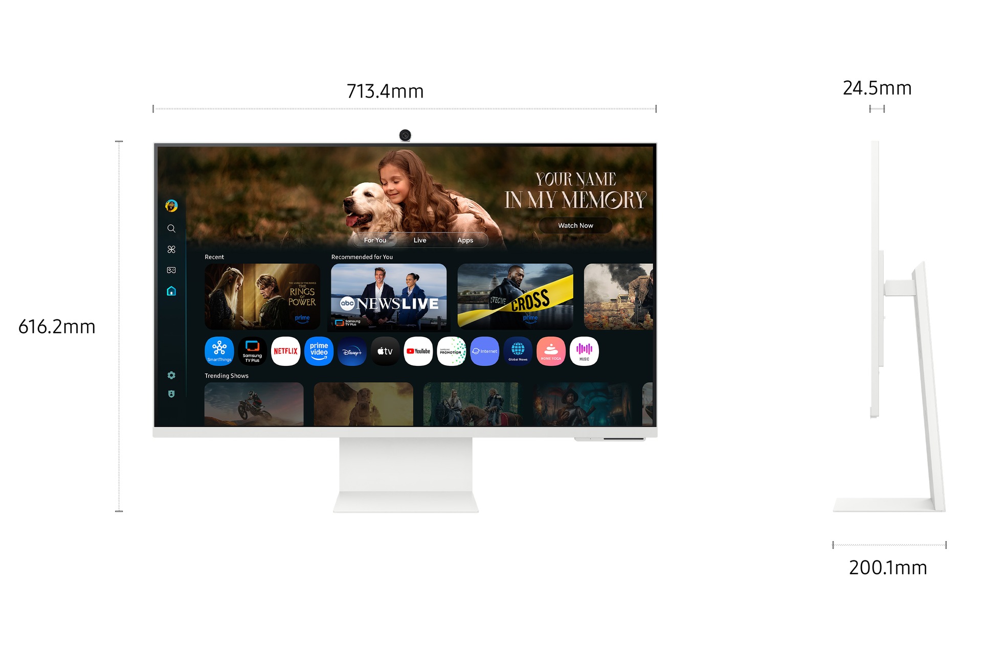 80 cm (32) M8 UHD 4K AI Smart Monitor with Smart TV experience White