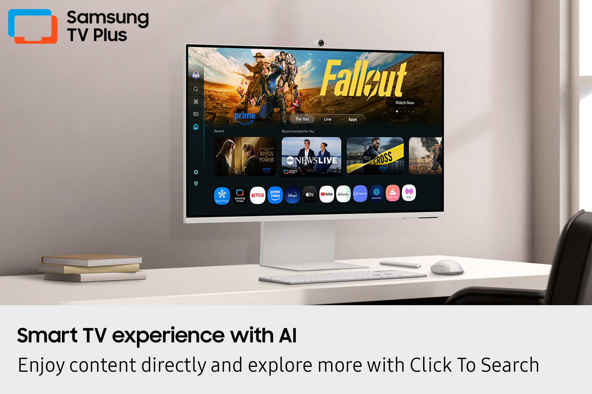 80 cm (32) M8 UHD 4K AI Smart Monitor with Smart TV experience White