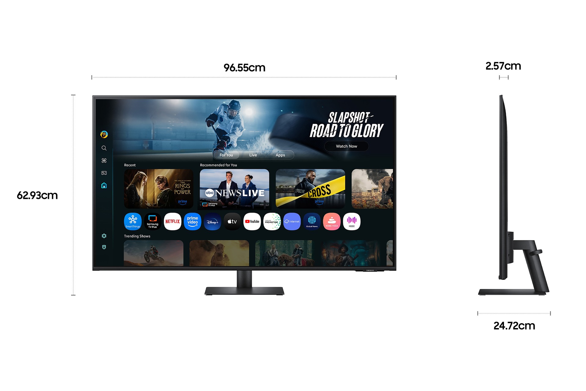 1.08 m 43 M7 UHD 4K Smart Monitor 2025 featuring Smart TV experience with AI Black