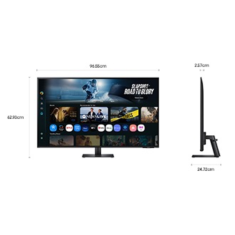 1.08 m 43 M7 UHD 4K Smart Monitor 2025 featuring Smart TV experience with AI Black
