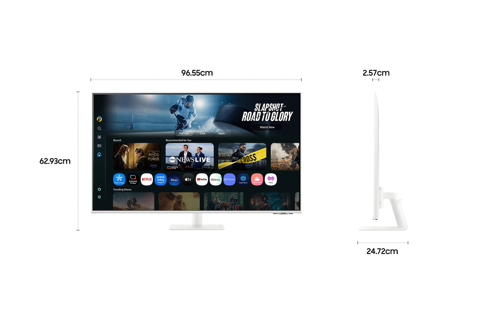 1.08 m 43 M7 UHD 4K Smart Monitor 2025 featuring Smart TV experience with AI White