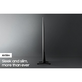 Profile view of QLED TV Q60A shows ultra slim design of QLED TV AirSlim