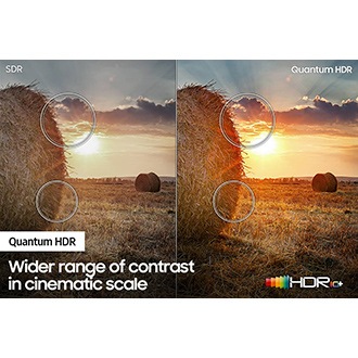 QLED TV Q60A is showing the SDR and Quantuam HDR to compare fine details