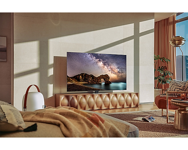 Samsung QLED QN85A with Neo quantum processor 4K is showing the clear picture