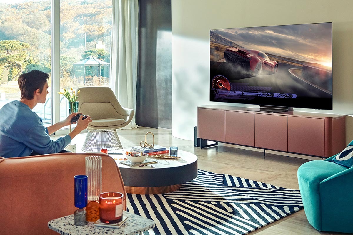 Samsung QLED QN90A is the best gaming tv by using Motion xcelerator turbo+
