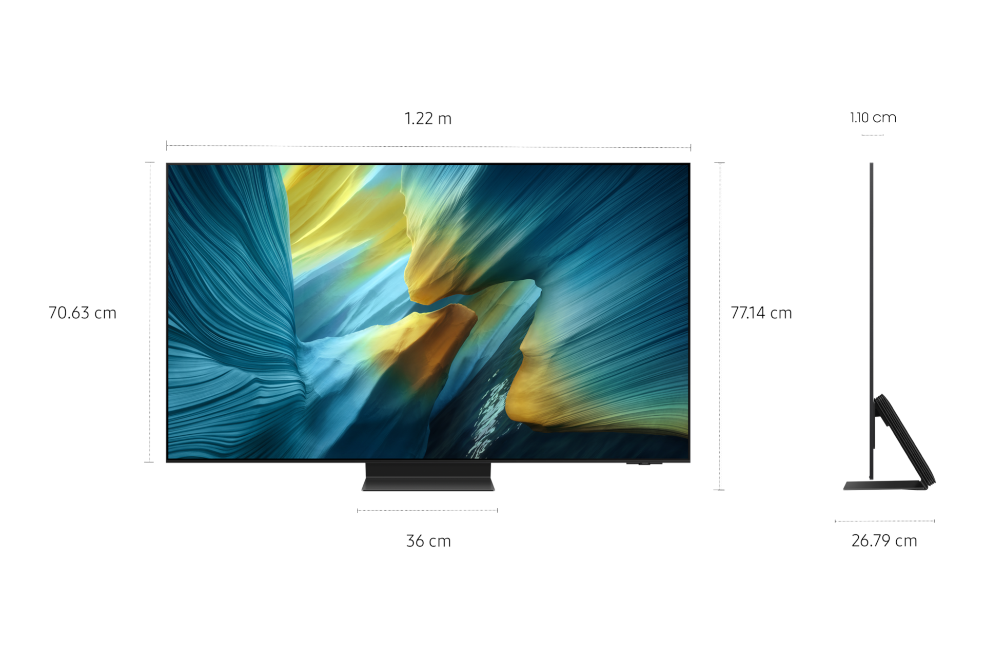 [1.38 m (55) S95F Ó~LÉD 4K~ Smár~t TV B~láck~]