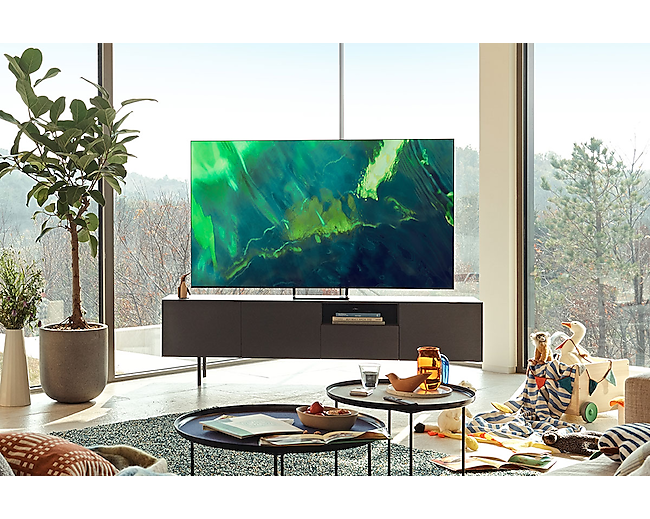 Samsung QLED Q70A with Quantum processor 4K is showing the clear picture