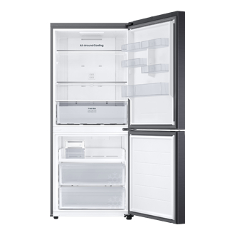 RB6000D Bottom Mount Freezer Refrigerator with SmartThings AI Energy Mode and  SpaceMax™ technology Front-Open Black Doi 