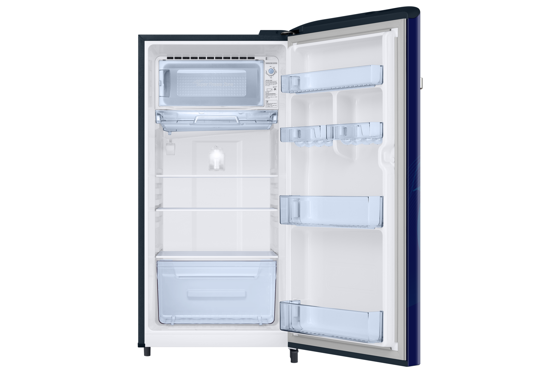 RR21H2G25BB, Single Door Refrigerator with Horizontal Curve Design 189 L Begonia Blue