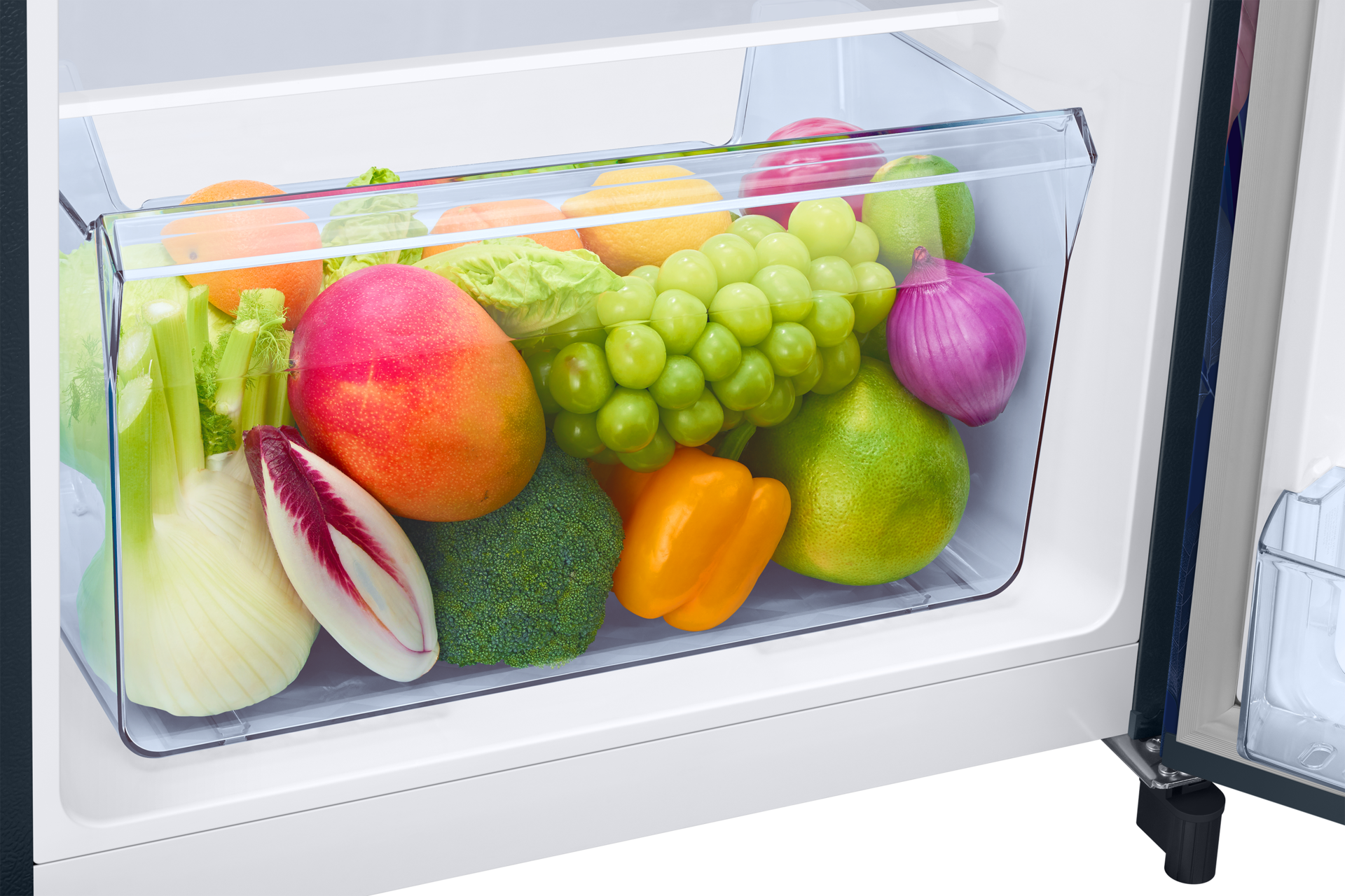 RR21H2G25BB, Single Door Refrigerator with Horizontal Curve Design 189 L Begonia Blue