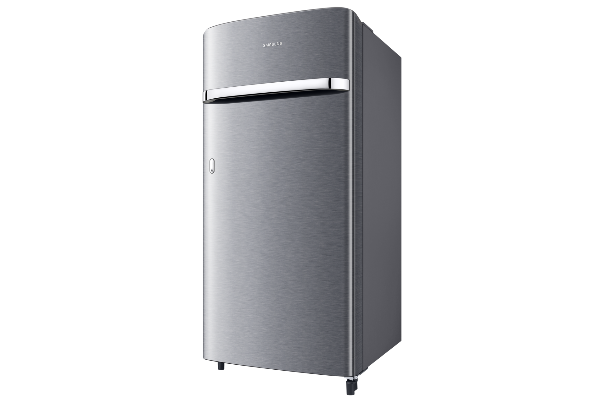 RR21H2G25S8, Single Door Refrigerator with Horizontal Curve Design 189 L R-Perspective Metallic Silver 