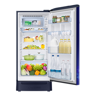 RR21H2H24 1Door Refrigerators with Digi-Touch Cool™ RR21/RR23 Front-Open-With-Food Blue 