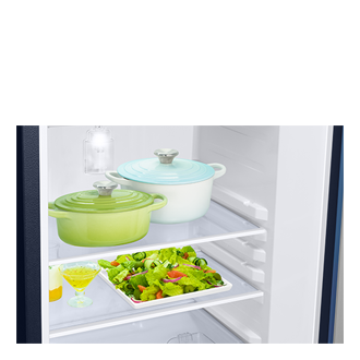 RR21H2H24 1Door Refrigerators with Digi-Touch Cool™ RR21/RR23 Detail4-Shelves Blue 