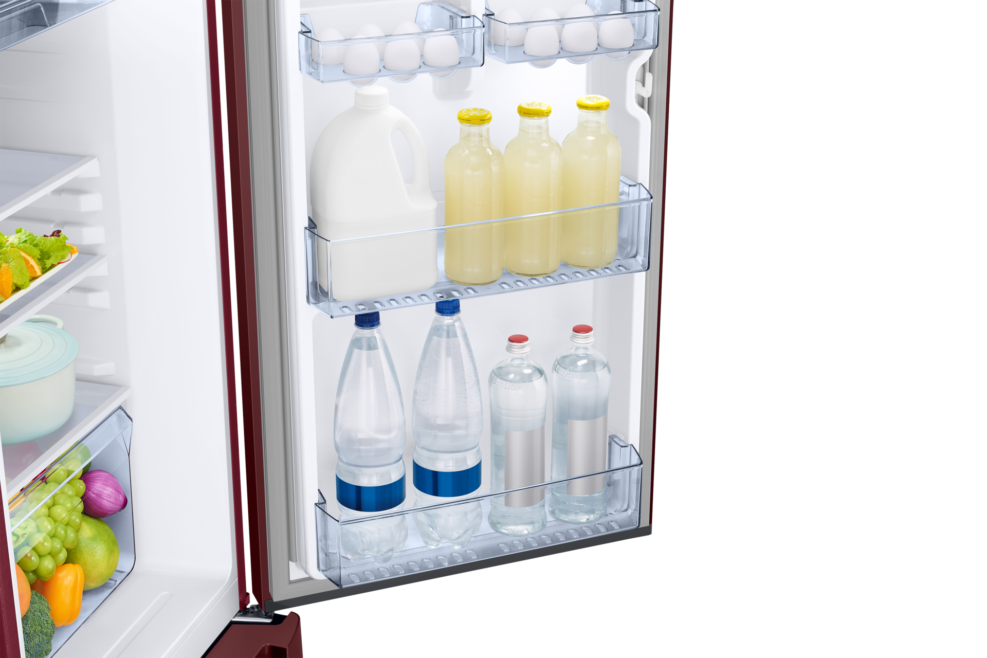 RR21H2H24 1Door Refrigerators with Digi-Touch Cool™ RR21/RR23 Detail6-Door-Bin Red 