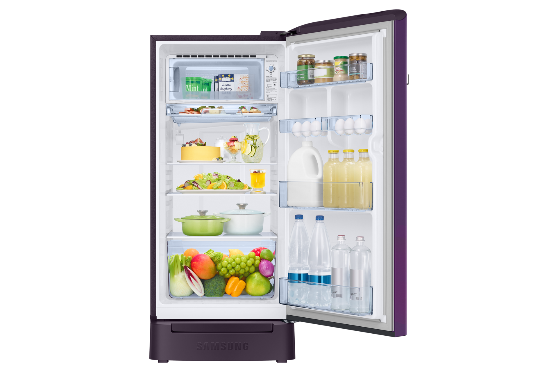 RR21H2H25 RR2000TH 1Door Refrigerators with Digi-Touch Cool™ RR21/RR23 Front-Open-With-Food Purple 