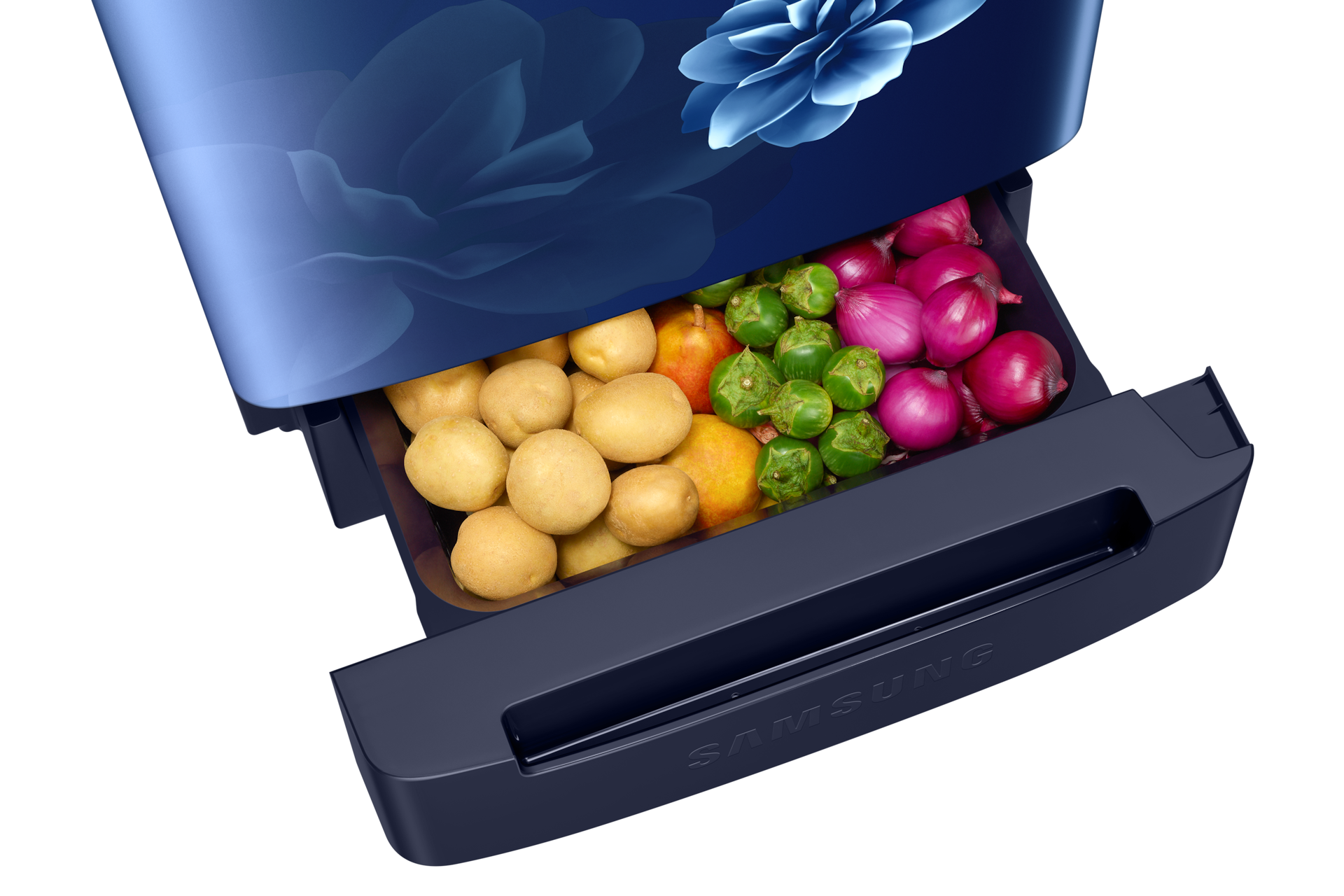 RR21H2H25 RR2000TH 1Door Refrigerators with Digi-Touch Cool™ RR21/RR23 Detail1-Base-Stand-Drawer Blue 