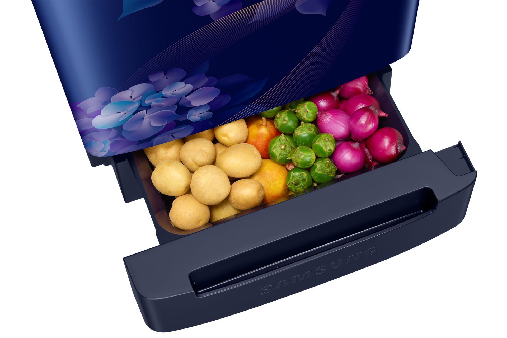 RR21H2H25 RR2000TH 1Door Refrigerators with Digi-Touch Cool™ RR21/RR23 Detail1-Base-Stand-Drawer Blue 