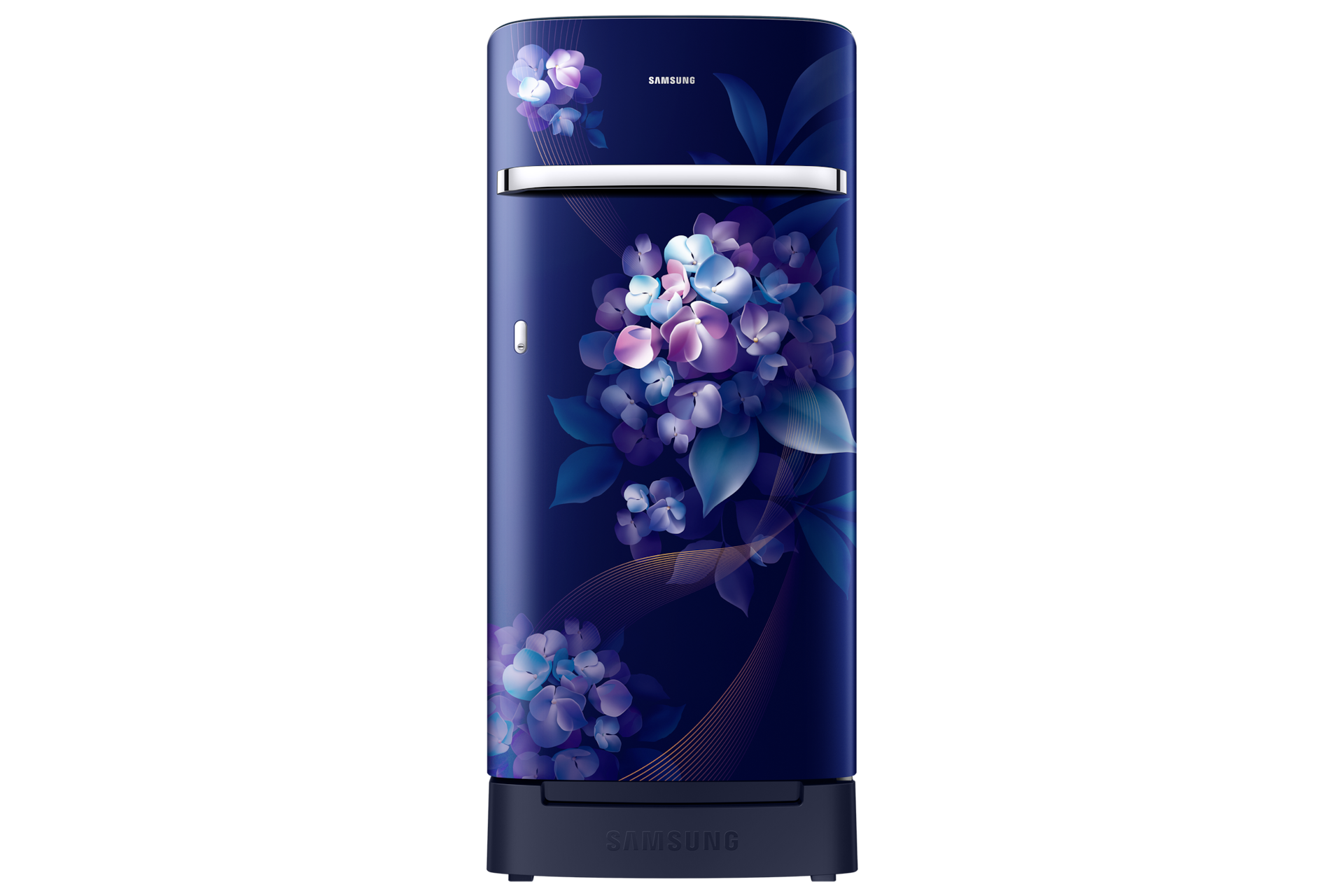rr21h2h25hs, single door refrigerator with horizontal curve design 189 l dark violet