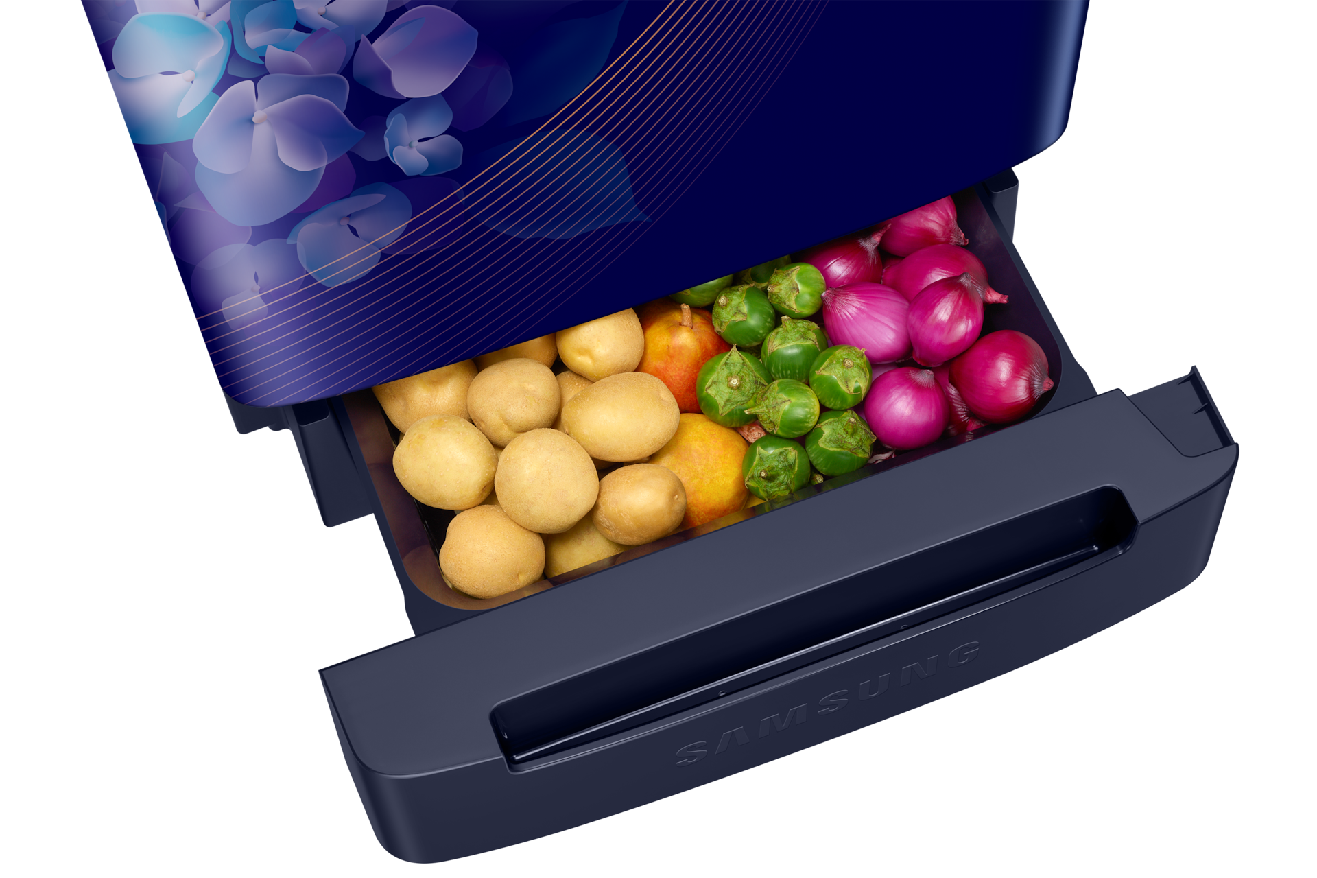 RR23H2H34HS, Single Door Refrigerator with Horizontal Curve Design 215 L Hydrangea Blue