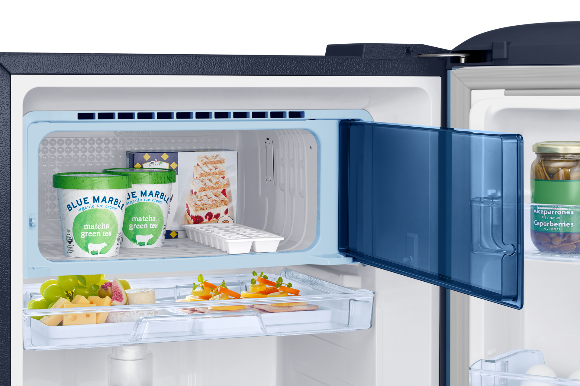 RR23H2H34HS, Single Door Refrigerator with Horizontal Curve Design 215 L Hydrangea Blue