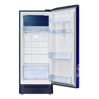 RR23H2H34HS, Single Door Refrigerator with Horizontal Curve Design 215 L Hydrangea Blue