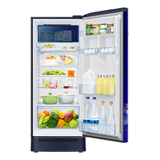 RR23H2H34HS, Single Door Refrigerator with Horizontal Curve Design 215 L Hydrangea Blue