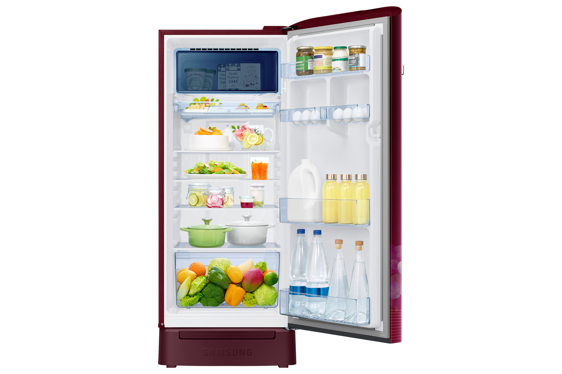 RR23H2H34HT, Single Door Refrigerator with Horizontal Curve Design 215 L Hydrangea Plum