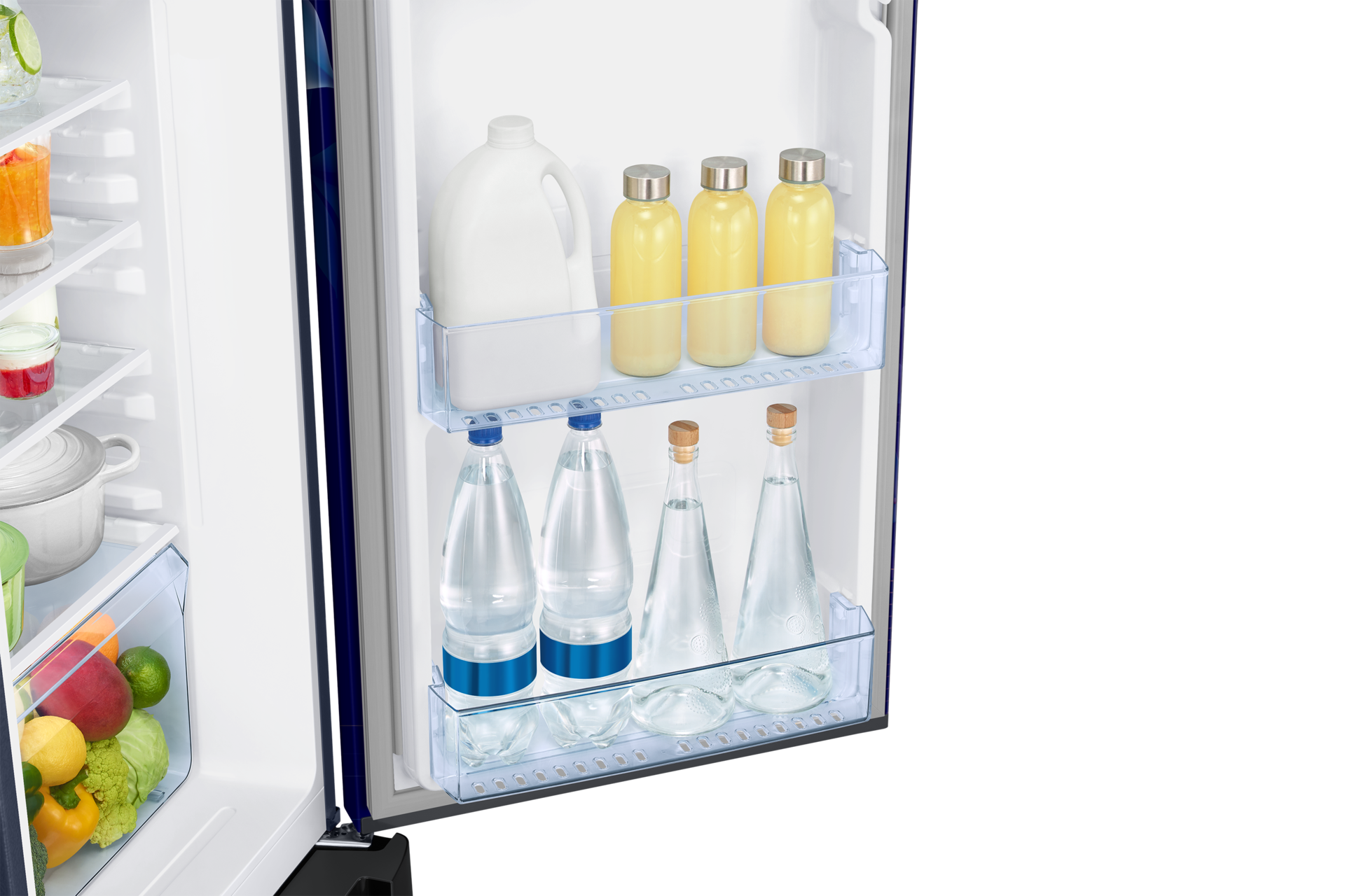 RR23H2H35HS, Single Door Refrigerator with Horizontal Curve Design 215 L Hydrangea Blue