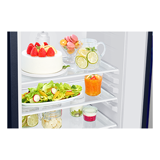 RR23H2H35HS, Single Door Refrigerator with Horizontal Curve Design 215 L Hydrangea Blue