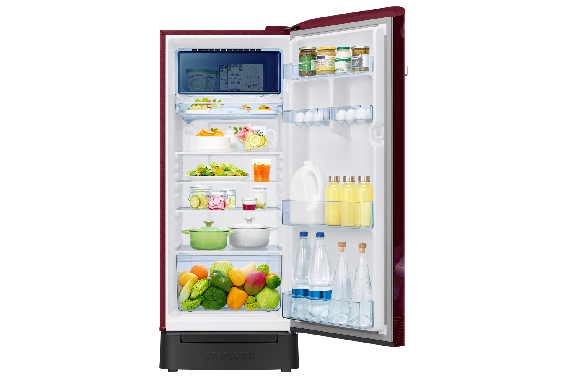RR23H2H35HT, Single Door Refrigerator with Horizontal Curve Design 215 L Hydrangea Plum